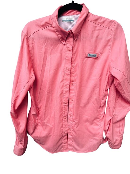 Columbia Tops - Columbia PFG Womens Pink Long Sleeve Vented Fishing Shirt Medium